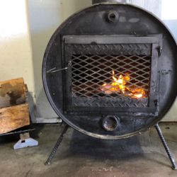 Homemade Wood Burning Stove Or Fire Place 