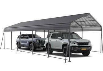 New in Box Metal Carport 13 ×26.5 FT Heavy Duty with Galvanized Steel Roof Metal Garage Canopy