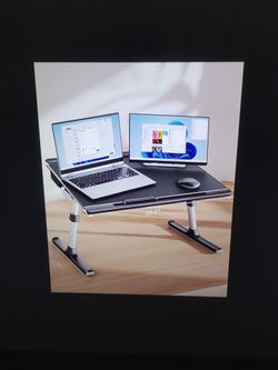 New 24" adjustable laptop table desk tray for sofa/bed folding desk with storage drawer