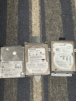 2 250gb hdds Toshiba and Seagate 1, Toshiba 1tb hdd