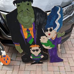 Set Of Wooden Painted Characters