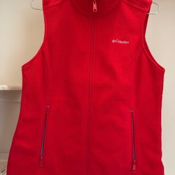 Colombia, Red Fleece Vest, Medium 
