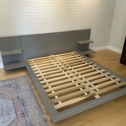 Crate and Barrel Queen Bed frame 