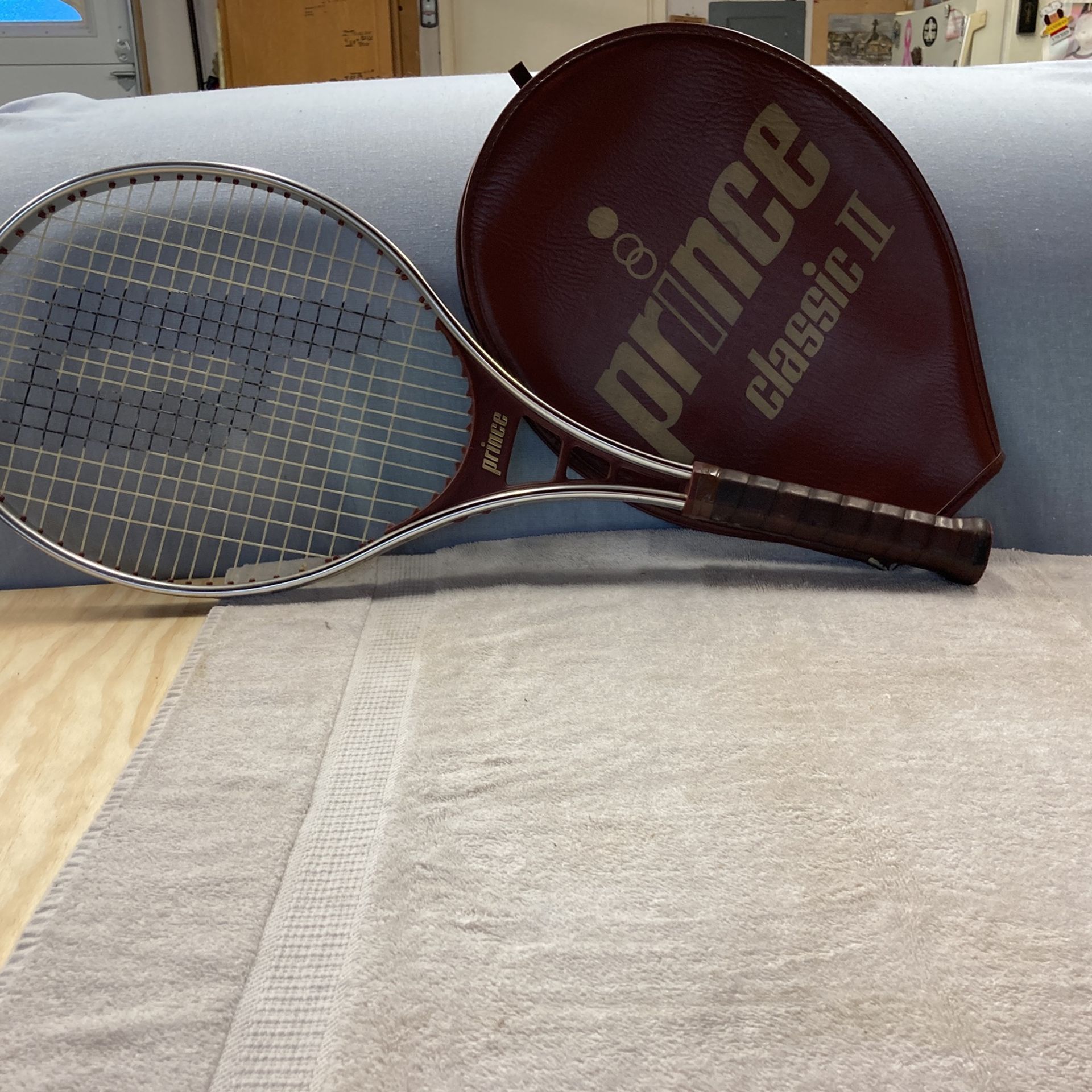 Prince Classic II Tennis Racket With cover Vintage Aluminum  Condition Used But Like New Or Best Offer