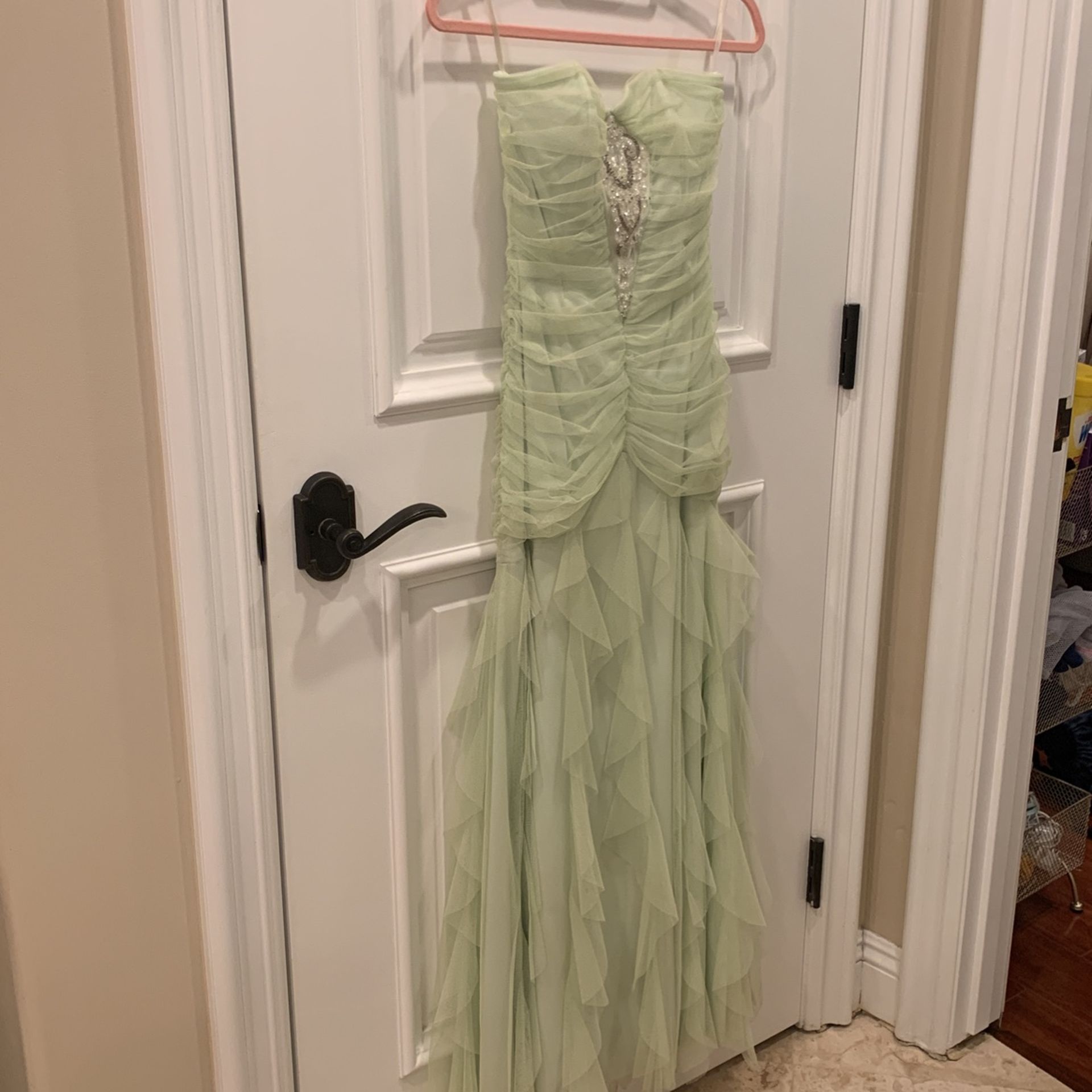 Green Jessica McClintock Evening Mermaid Dress Size 2