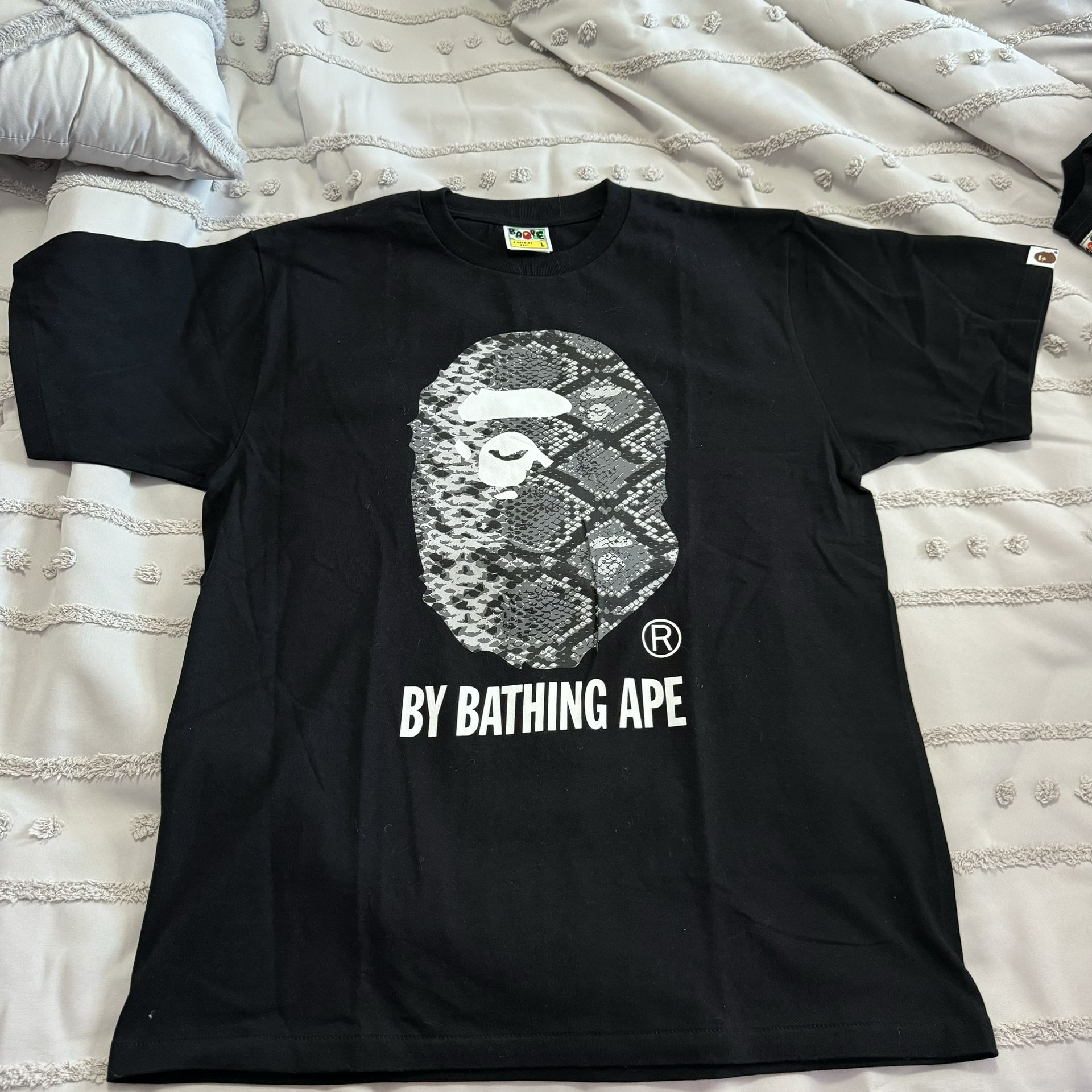 Bape Snake Skin Short Sleeve Shirt Size Medium (Mens)