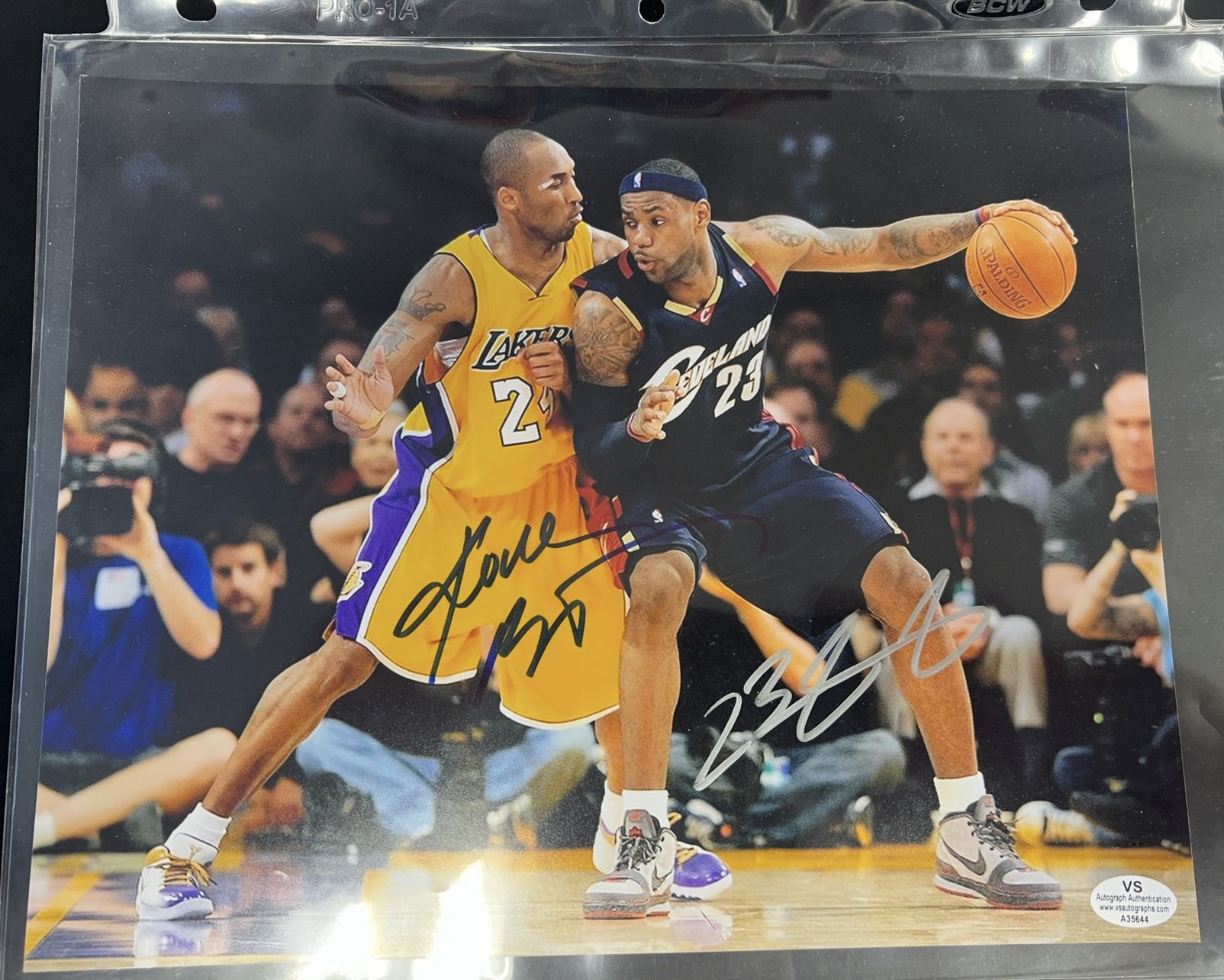 Dual Signed Kobe Bryant & Lebron James Autographed Photo W/ COA