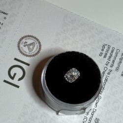 1.21 Carat Cushion White Lab Grown Diamond D color VVS2 Clarity IGI Certifícate