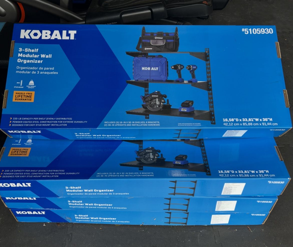 Kobalt 3-Shelf Modular Wall Organizer (4 Available)