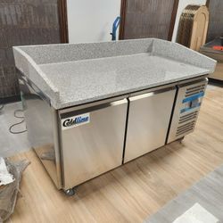 NEW Refrigerated Pizza Prep Table Dough Retarder with Marble Top
