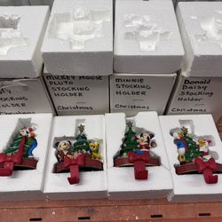 Disney Stocking  Holder Set 2006 - VINTAGE MINT CONDITION. 