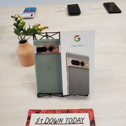 Google Pixel 7 Pro - $1 DOWN TODAY, NO CREDIT NEEDED
