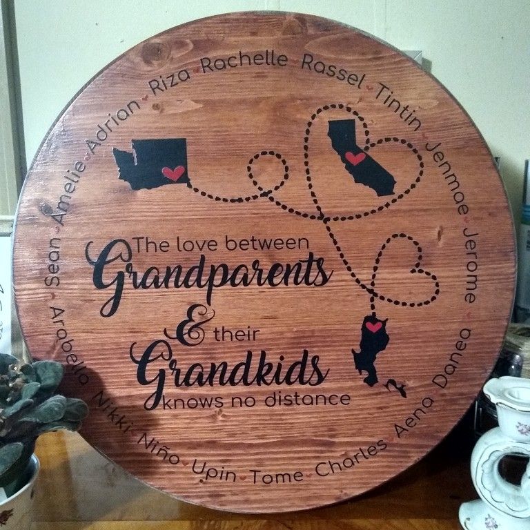 Grandparents Signs/ Love Knows No Distance Signs/ Grandchildren Signs