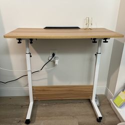 Movable desk study/work desk with height adjustment