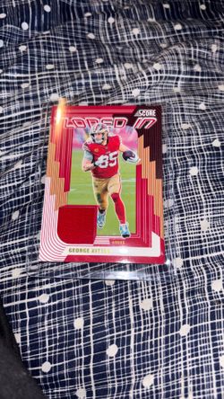 Score George little 49ers jersey patch card zoned in