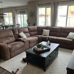 Couch With Wood Furniture Sectional Sofas Electric Sofa With Reclining And Phone Charging