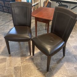 2 Genuine Leather Chairs