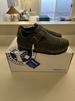 Kith X Birkenstock London Braided Olive Night