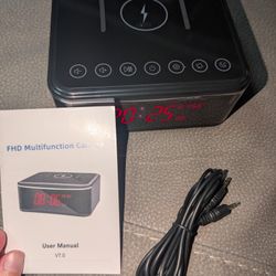 Multifunctional Camera - Clock/Bluetooth Speaker/Wireless Charger
