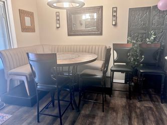 Dining Set with Booth Bench and Chairs
