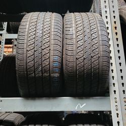 235 40r18 Set Of 2 Used Tires.       Continental 