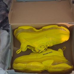 These Are New Baleciaga Triple S Yellow.