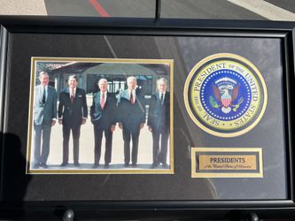 Presidential Picture Framed Reagan Ford Nixon Carter Bush