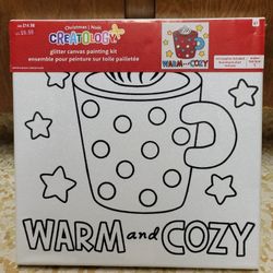 NEW! Christmas Hot Chocolate *Warm and Cozy* Canvas Painting Kit