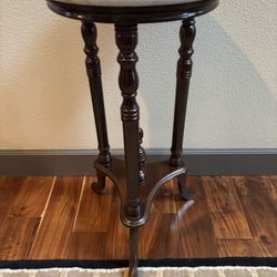 PLANT STAND ROUND MARBLE TOP