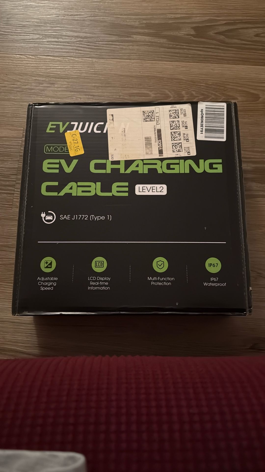 EV Charging Cable In Sealed Box