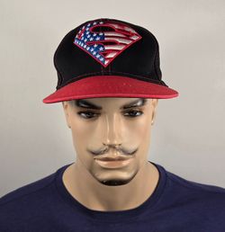 Superman DC Comics Snapback Hat Red White Blue Cap Adjustable Cotton Superheroes