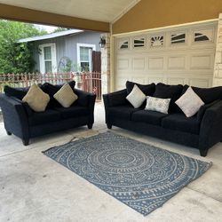 Free Delivery 🚚 Dark Blue Couch Set/ Sala Color Azul Obscuro