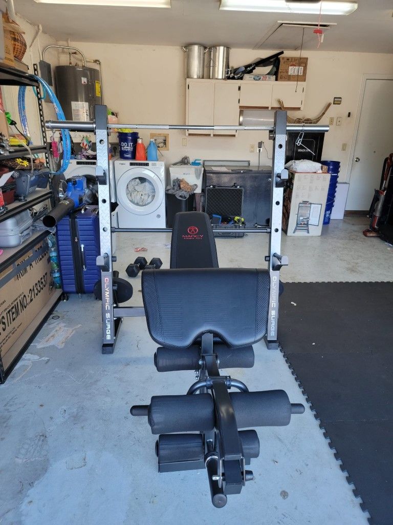 Weight bench and weights