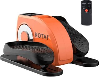 ROTAI Under Desk Elliptical Machine for Seniors Rehab Electric Seated Leg Foot Pedal Exerciser Bike, Portable Trainer for Home & Office with Remote an