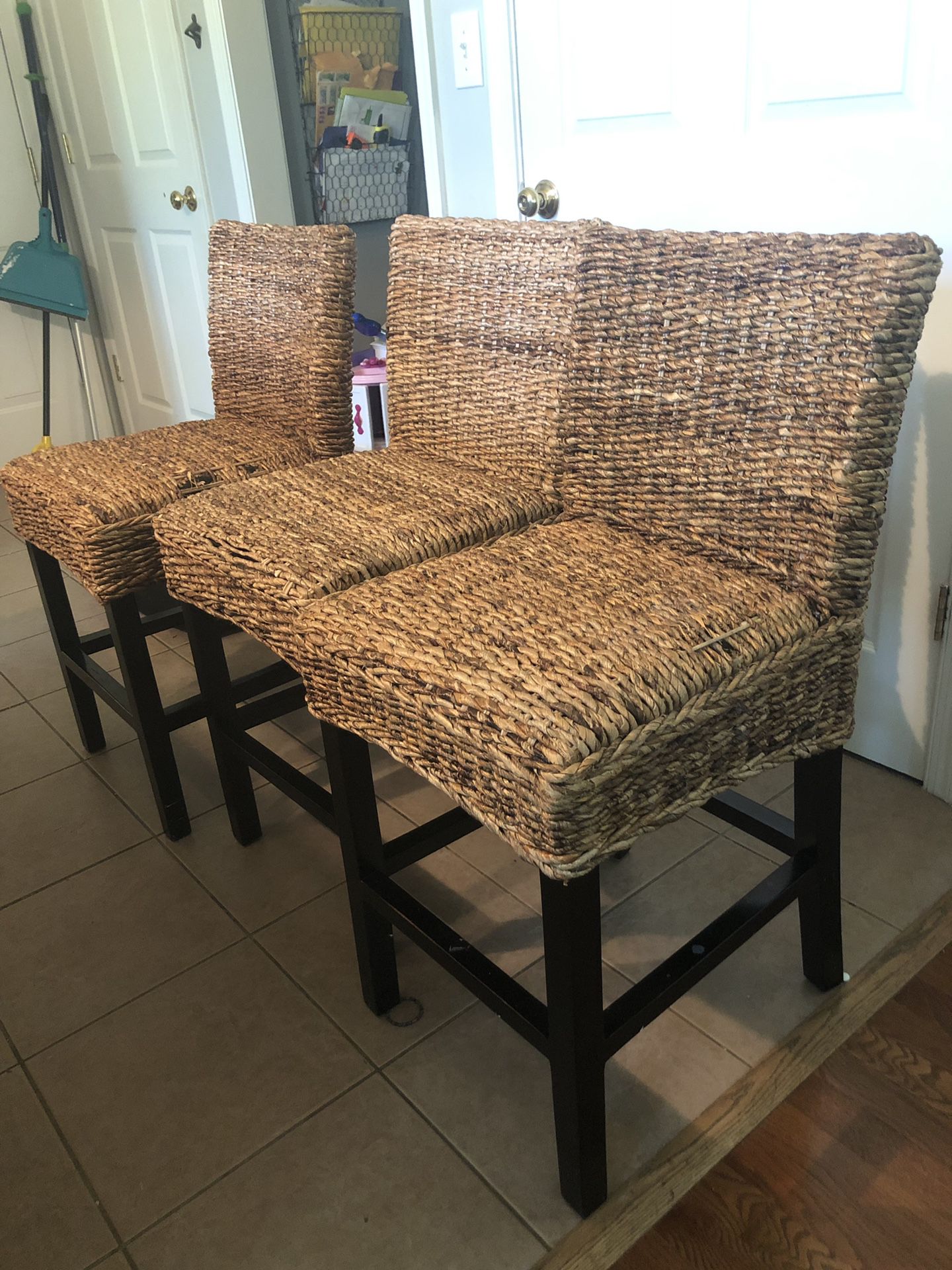Wicker Chair Stools