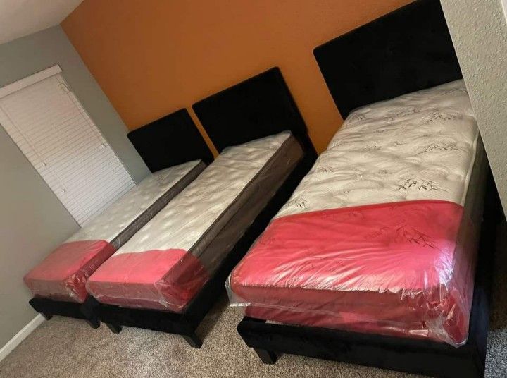 New Twin Size Platform Bed With Mattress And Free Delivery 