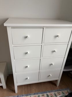 White modern ikea 8 drawer dresser