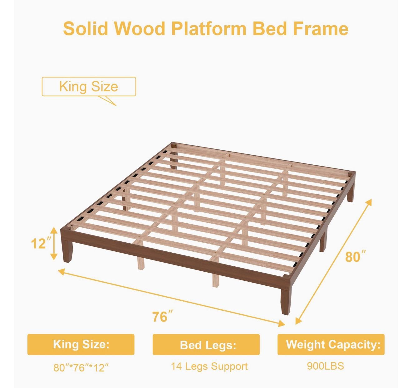 King Bed Frame + King Mattress