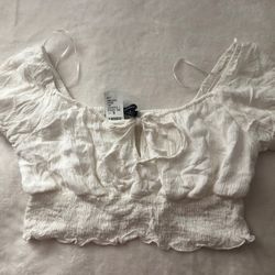 White Crop Top