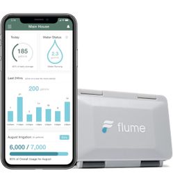 Flume Flume 2 Water Detector Gray Leak Detection Wi-Fi Remote Monitoring