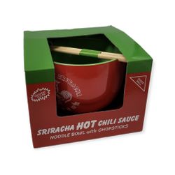 Sriracha Noodle Bowl and Chopsticks Set