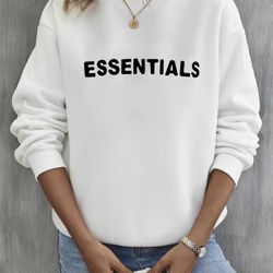 White Sweatshirt Available In S-XL