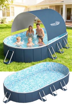 Foldable above ground pool canopy