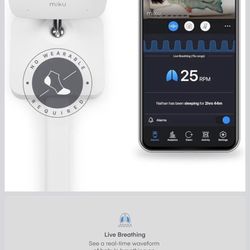 Brand New Miku Pro Smart Baby Monitor with Camera, Track Live Breathing with No Wearable, Real-Time Alerts, Sleep Analytics, 1080p Wi-Fi Video, Night 