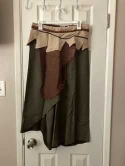 Costume Skirt Olive Brown Patchwork