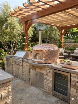 Huge 46" Commercial Grade Copper Tile Pizza Oven