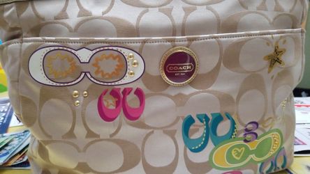 Limited edition coach baby tote/diaper bag