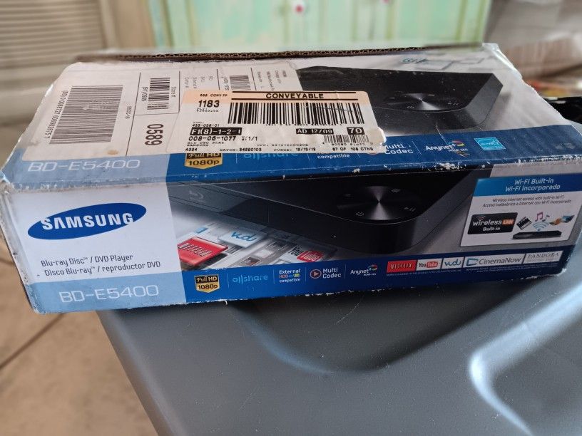 Samsung Blu ray E5400 PLAYER ORIGINAL BOX NO REMOTE