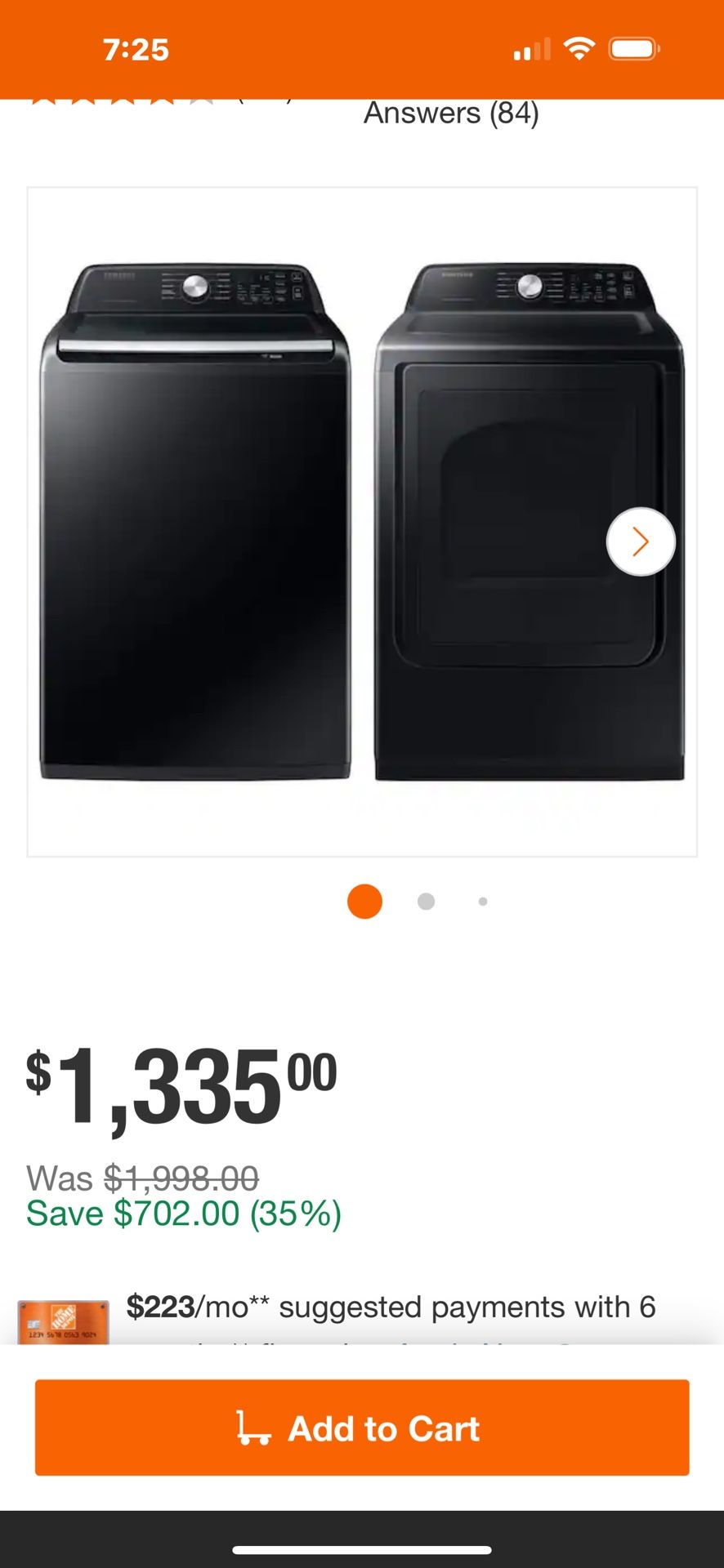 almost new high end washer dryer pair
