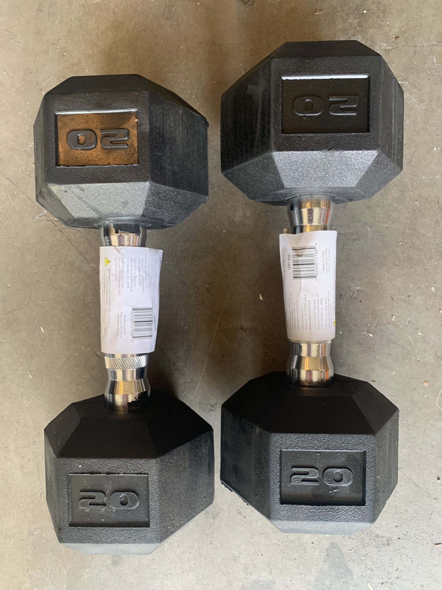 20 pound weights $90 BRAND NEW dumbbells
